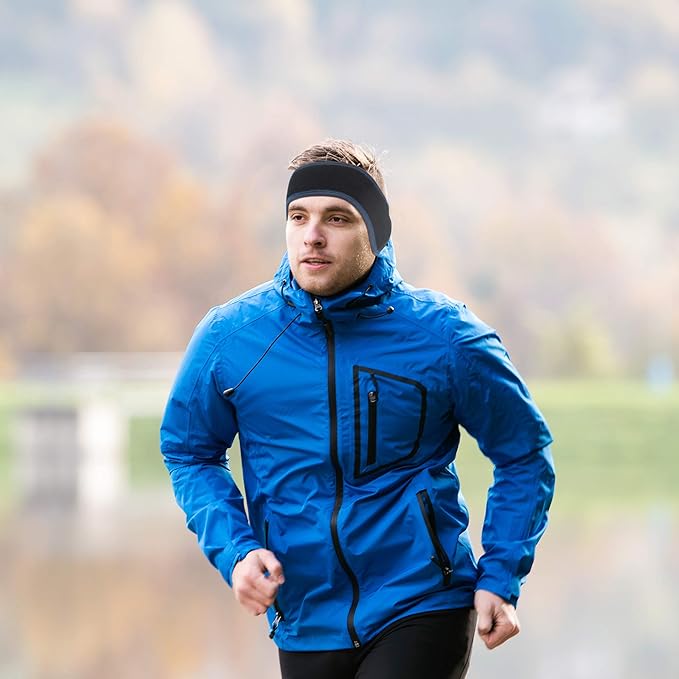 Windproof Earband Headbands Ear Warmer Head Double Layer Fleece-More Thicker Gear Ear Muffs for Men Women in Cold Weather Snow Runners Jogging