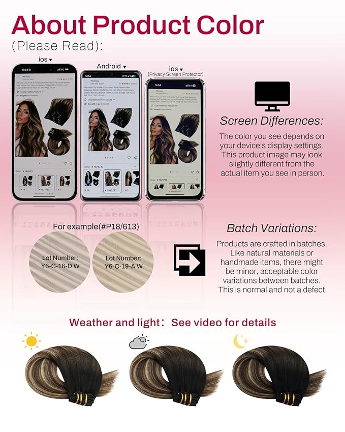 Moresoo Clip in Hair Extensions Ombre Black to Blonde with Brown Human Hair Clip in Extensions Real Human Hair Balayage Natural Black to Caramel Blonde with Brown for Women Full Head 120g/7pcs 16in