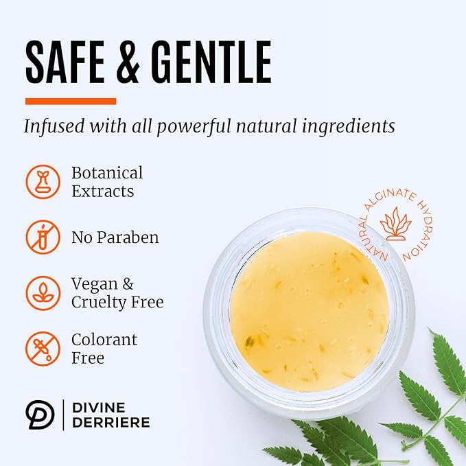 Divine Derriere Vajacial Hydrogel Mask - Premium Modeling Mask with Turmeric & Vitamin C - Deeply Purifying & Super Hydrating Facial and Vajacial Mask, Peel-Off Mask, Hydro jelly Mask Powder Kit