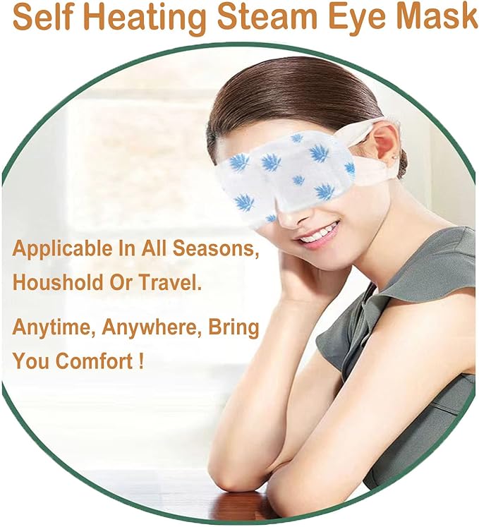 Qiai Self-Heating Steam Eye Mask 10 Packs for Better Sleep&Eye SPA|Reduce Dark Circles & Puffiness|Relief Eye Fatigue Dry&Itchy Eyes|Reduce Wrinkles|Heated Eye Mask Portable for Personal Care