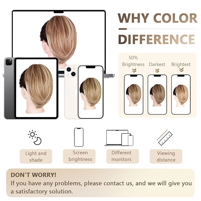 Claw Clip Ponytail Extension - 10 Inch Short Ponytail Extension, Straight Pony Tails Hair Extensions, Synthetic Hair Extensions Ponytail, Clip On Ponytails for Women (Red Brown Mixed Light Brown )