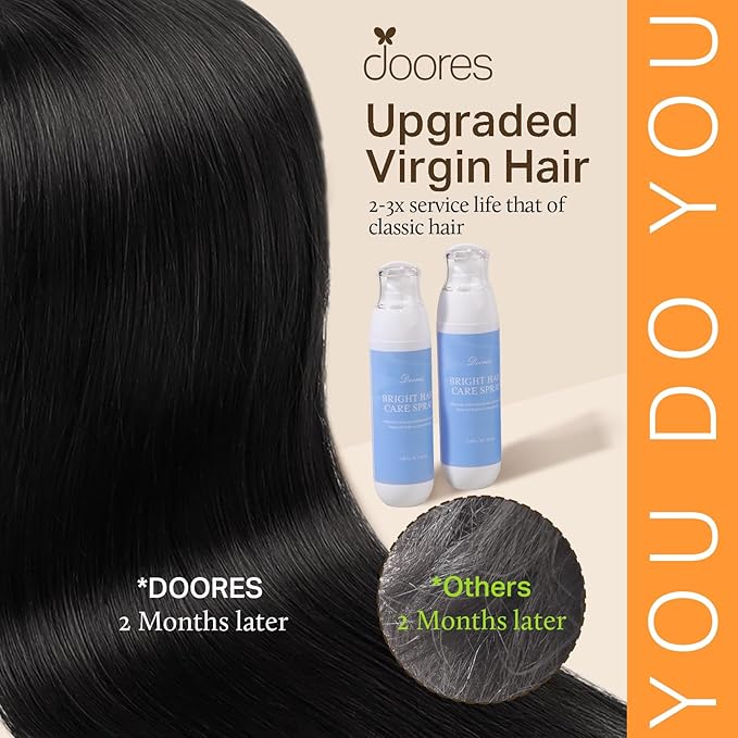 DOORES Human Hair Extensions, Mocha Brown 18 Inch 7pcs 120g, Remy Clip in Hair Extensions, Silky Straight Natural Real Human Hair Extensions