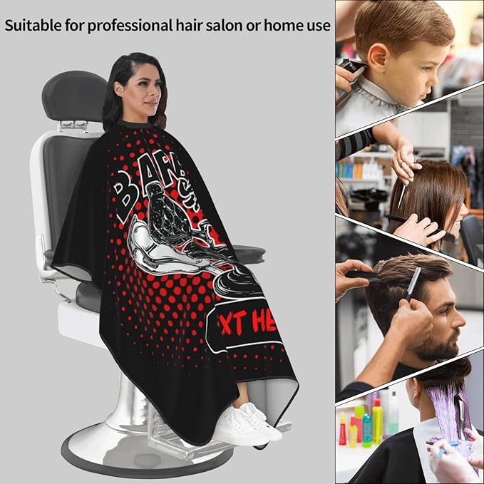 Custom Barber Cape for Men Personalized Professional Hair Cutting Cape with Text for Home Salon Barbershop