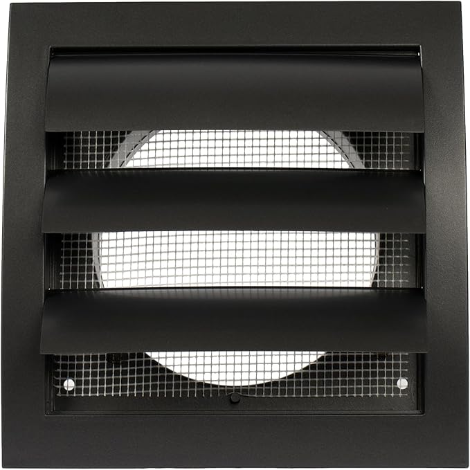 Repa Market 4 Inch Anthracite Dryer Vent Hood/Duct Cover for Walls or Ducting/ABS Plastic Grille with Flaps & Insect Screen/Exhaust and Dryer Vent Covers for Indoor & Outdoor Use