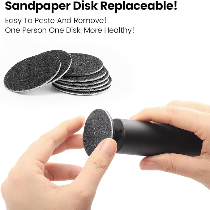 120pcs Replacement Sandpaper Refill Discs for Electric Foot File Callus Remover Tool for Men Women Dead Cracked Hard Skin (60 Grit+100 Grit)