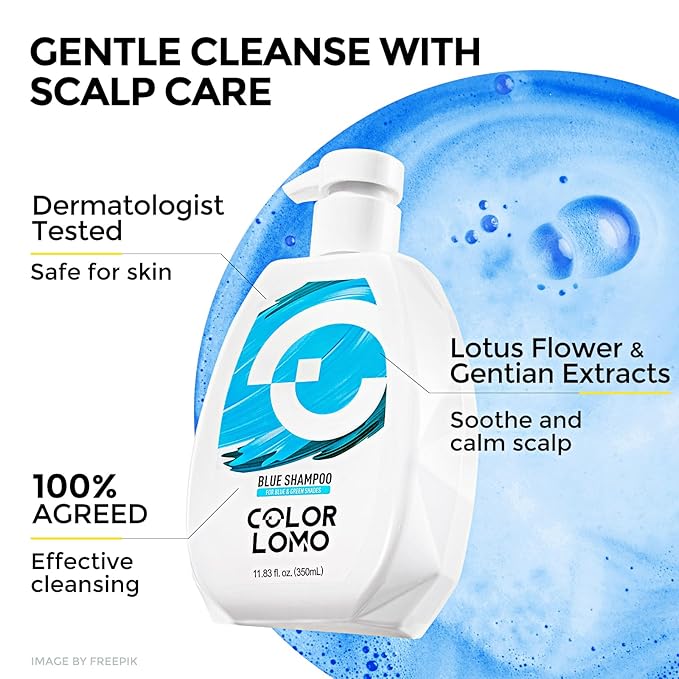 Ultra Color Safe Shampoo | Help Prevent Fading & Provide Subtle Color Replenishment | Prolong Color Vibrancy and Enhance Shine | Vegan & Cruelty-Free Formula | For Blue Color Treated Hair