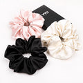 3 Pcs Large Silk Satin Scrunchies - Extra Big, Both for Thick or Thin Hair, No Crease Jumbo Ponytail Holder, No Hurt Your Hair for Sleep
