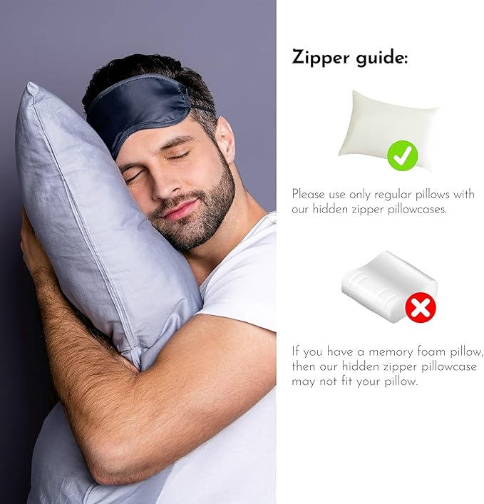 Anti Acne Pillowcase - Queen Size 20"x30" with Zipper, Premium 75% Viscose Derived from Bamboo, 25% Modal Blend, Beige, 1 Piece - Cooling Silky Satin Pillow Case - Oeko-TEX Certified