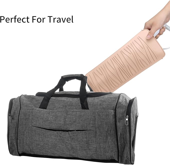 Silicone Heat Resistant Travel Mat Pouch for Hair Straightener, Crimping Iron, Curling Wand, Flat Iron, and Styling Tools