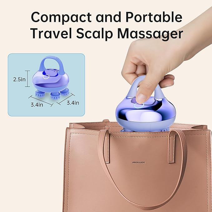 COMFIER N Cordless Scalp Massager with 3 kneading Modes,8 Claws, Christmas Gift for Women,Waterproof Head Massage for Deep Cleansing,Head Scratcher,Body Massager,Cat Massage