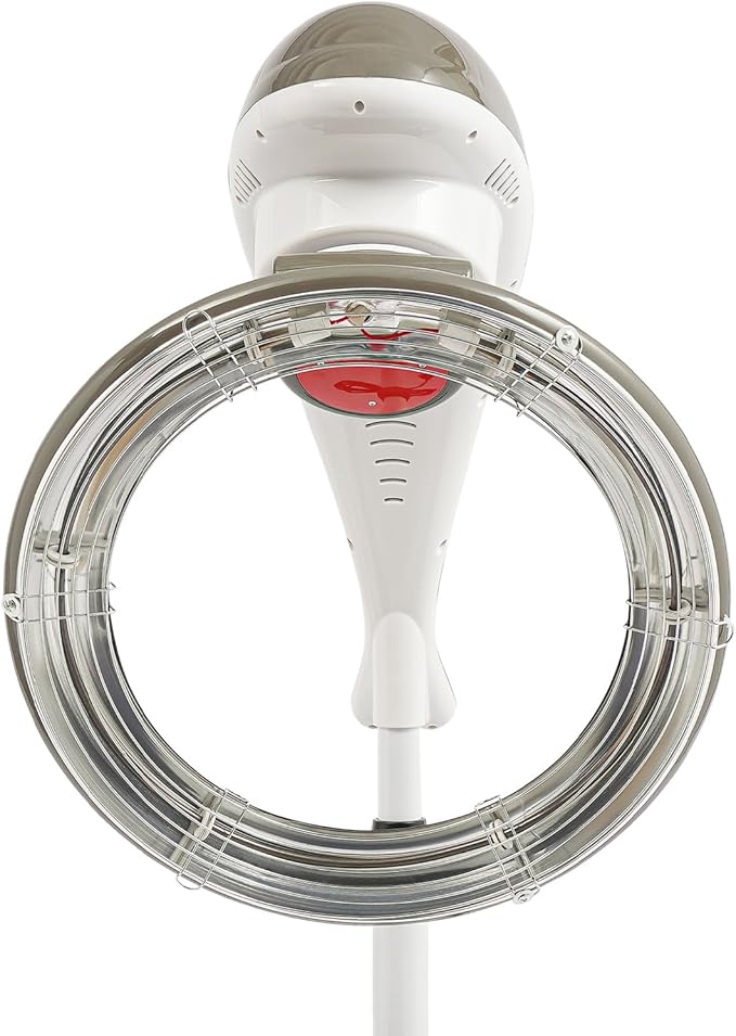 Professional Stand Hair Dryer 950W, Infrared 360° Rotating Hair Color Processor with Adjustable Height & Timer, for Perm Styling Dyeing Oil Treatment, Salon Home Use, Grey (Grey)
