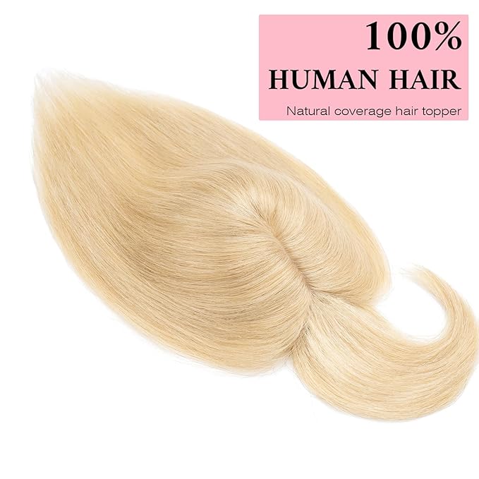 SEGO 100% Real Human Hair Toppers with Bangs for Women with Thinning Hair