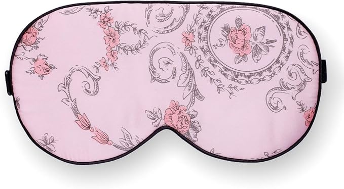 100% Pure Silk Eye Mask Sleep Eye Mask Eye Cover Eyeshade Sleeping Eye Mask Floral Colors (#1)