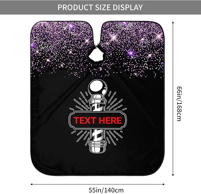 Custom Barber Cape for Men Personalized Professional Hair Cutting Cape with Text for Home Salon Barbershop