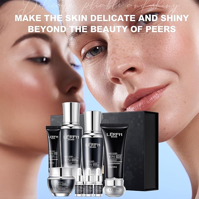 woolly Skincare sets COPPER TRIPEPTIDE-1 Day and night beautyessence 9-Pcs set box care process contains moisturize and nourishmake the skin soft and smooth