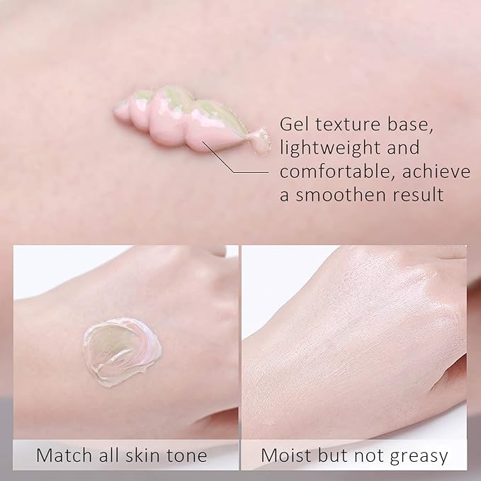 SIAMHOO One Step Face Primer Makeup Tricolor Tinted Moisturizer Skin Tone Correcting and Brightening Primer for Glowing and Flawless Makeup, 35ml - 1pcs