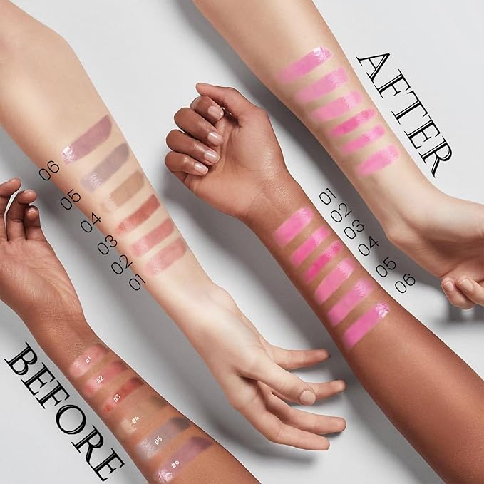 DAGEDA 3PCS Tinted Lip Balm, Moisturizing Magic Color Changing Lipstick, Soothing Hydrating Lip Balm Tinted, Glossy Lip Plump Gloss Butter Balm for Women, Lightweight, Non-Greasy, 01+02+03