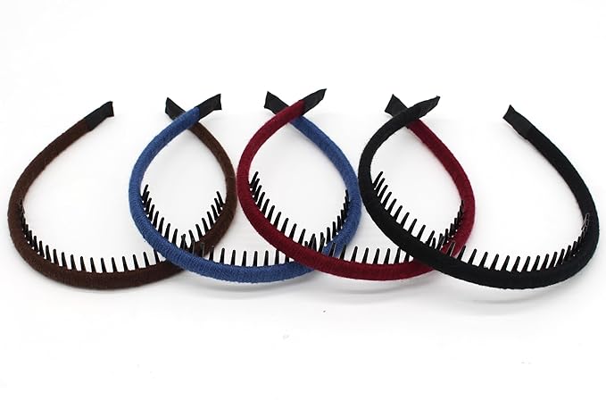 fashion headband for women Suitable for wearing winter hair bands for women hair hoop Women's hair accessories wrap in knitting yarn 1 Pack 4