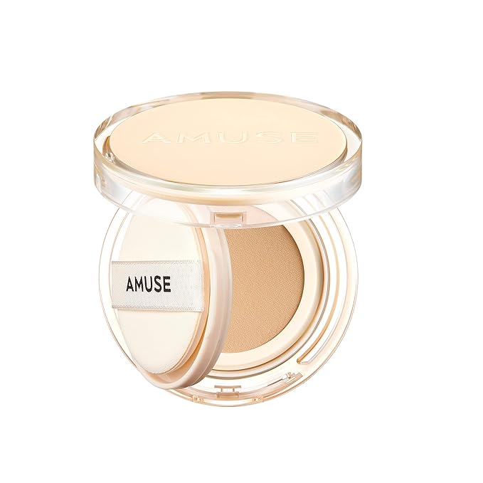 AMUSE Dew Jelly Vegan Cushion Foundation 03 HONEY | dewy, glow, long-lasting, double coverage, clean beauty, lightweight, natural look, foundation for sensitive skin, hydrating cushion