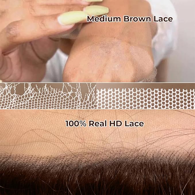 5x5 SKINLIKE Real HD Lace Closure Wig, Chocolate Brown Loose Body Wave 250% Density 0.10mm Ultra-thin Swiss Lace Pre-plucked Bleached Small Knots With Baby Hair Brown Wig Human Hair Wigs 20 Inch