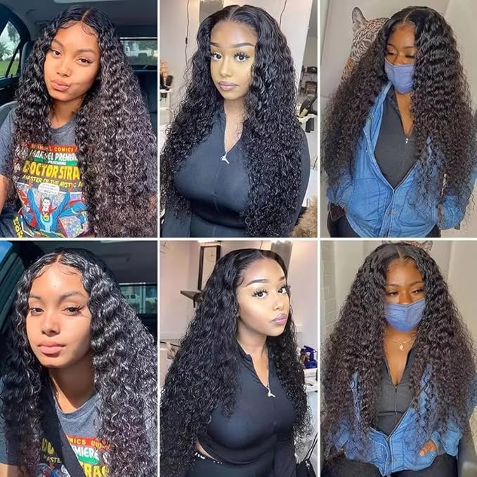 Human Hair Bundles Natural Black Kinky Curly Bundle Niegmeag Unprocessed Virgin Soft and Silky Remy Hair 3 Bundles 22 24 26 Inch Double Weft Color 1B Kinky Curly Bundle Hair Weave