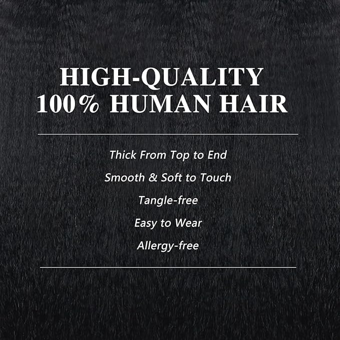 Kinky Straight Clip in Hair Extensions Real Human Hair 2 Pack 240g Seamless Clip in Hair Extensions for Women Full Max with 16Pcs PU Skin Weft 24inch Natural Black