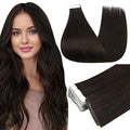 Full Shine Seamless Injection Tape in Hair Extensions Color 2 Dark Brown Insert Injected Tape in Extensions 20 Inch Seamless Skin Weft Real Human Hair 20 Pcs 50 Grams for Women Silky