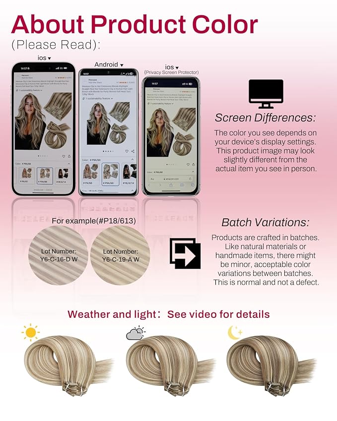 Moresoo Blonde Highlight Clip in Hair Extensions Light Brown with Blonde Highlights Clip in Extensions Real Human Hair Double Weft for Party 80g/5pcs 18 inch