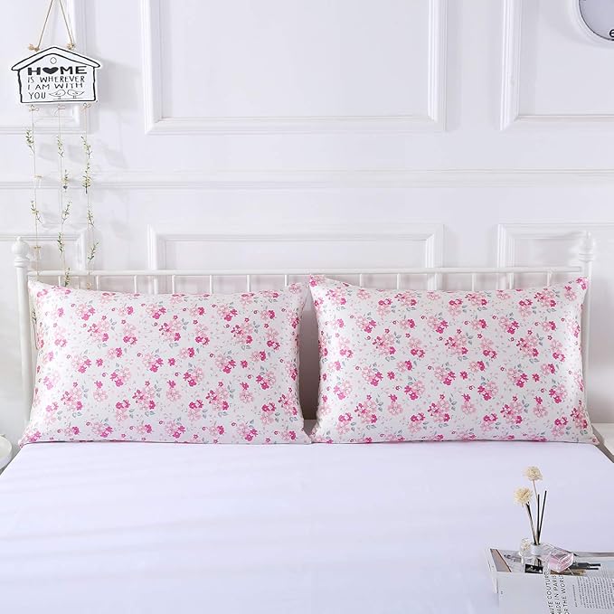 SLPBABY Silk Pillowcase for Hair and Skin with Hidden Zipper Print (King, Pattern29)