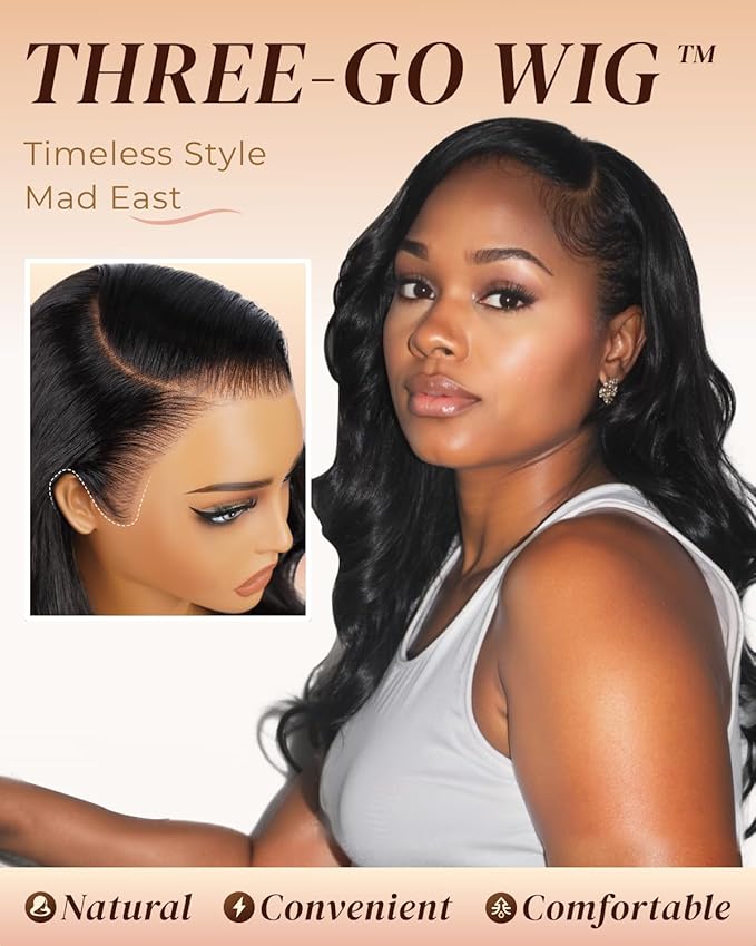 Arabella Hair 13x6 Lace Front Wigs Human Hair 210% Density Glueless Wig Human Hair 100% Body Wave Human Hair Wigs 12A Pre Plucked Pre-Bleached Pre-Cut Glueless Wig (22inch,13x6 body wave)