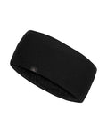DANISH ENDURANCE Merino Wool Headband, with Thermal Inner Fleece, for Men and Women, Unisex, Black, XS/S