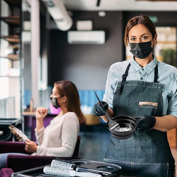 10 Pc Hair Bleach Kit - Hair Coloring Products With Dye Brush, Color Bowl, Earmuffs, Clip for Salon Bleaching & Highlighting