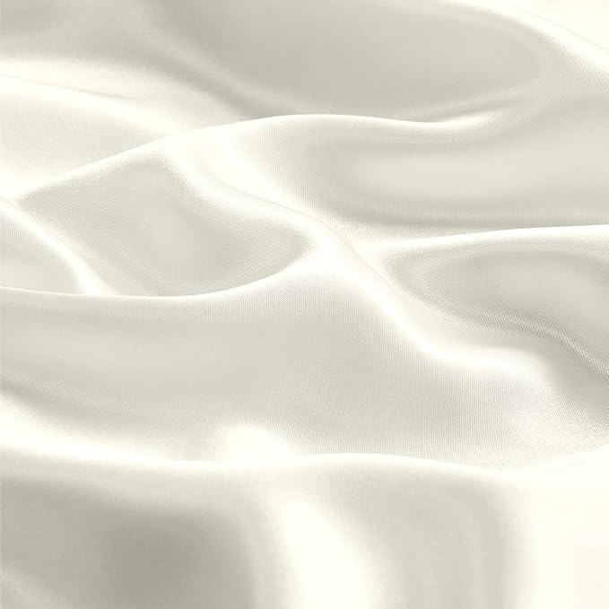 BEDELITE Satin Body Pillow Cover, Super Soft and Cooling Body Pillow Pillowcase for Hair and Skin, Breathable Silky Full Long Pillowcase Cover(20"x54", Ivory)