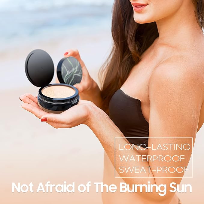 Mushroom Head Air Cushion CC Cream Foundation - Moisturizing & Long-Lasting BB Cream Concealer Makeup Base for All Skin Types, Brighten Long - Lasting Even Color Correcting Concealer (Natural)