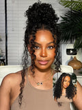 Julia Hair Bye Bye Knots Glueless Wig Curly Pre Cut Lace Front Wigs Human Hair for Women 12A Upgrade 7x5 Lace Closure Wig Pre Plucked with Pre Bleached Knots Put on and Go Natural Color 16 Inch