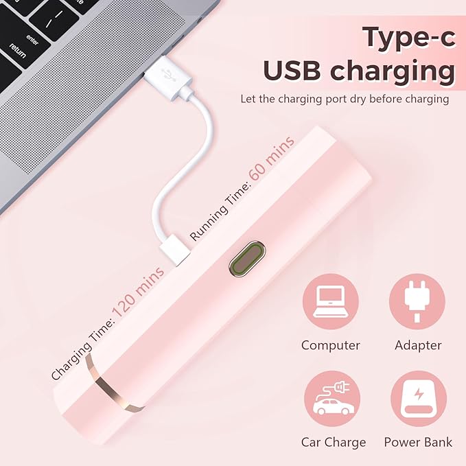 Bikini Trimmer for Women, 2 in 1 Electric Razors for Women, IPX7 Waterproof, USB Rechargeable Wet and Dry Shaver, Suitable for Hair Removal All Over The Body