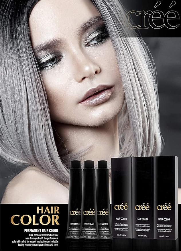 Cree Professional Yellow - Permanent Hair Color - Long Lasting, Rich Vibrant - Gray Coverage 100ml - 3.4 fl.oz.