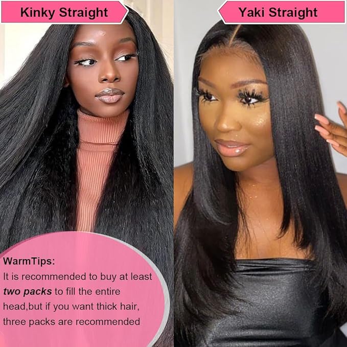 Yaki Straight Clip in Hair Extensions Real Human Hair 8Pcs Remy Human hair Clip ins for Women, Natural Soft Human Hair 120g 22inch #1B Natural Black