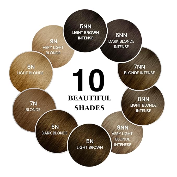 MOEHAIR Hair Coloring Kit | 6NN Permanent Hair Color (Dark Blonde Intense), 20 Volume Developer 6%, Coloring Brush, Gloves & Mixing Bowl | Keratin Infused | Gray Coverage | Adds Shines & Softness