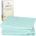 California Design Den Standard Queen Size Pillowcase Set - 400 Thread Count, 100% Cotton Sateen, Set of 2 Pillow Covers, Soft and Breathable - Seafoam
