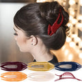 RC ROCHE 6 Pcs Flat Hair Clips Big Claw for Thick Hair French Duckbill Women No Slip Side Slide Curved Alligator Concord Strong Grip Hold Volume Lay Down Clamp, Large Classic Multicolor