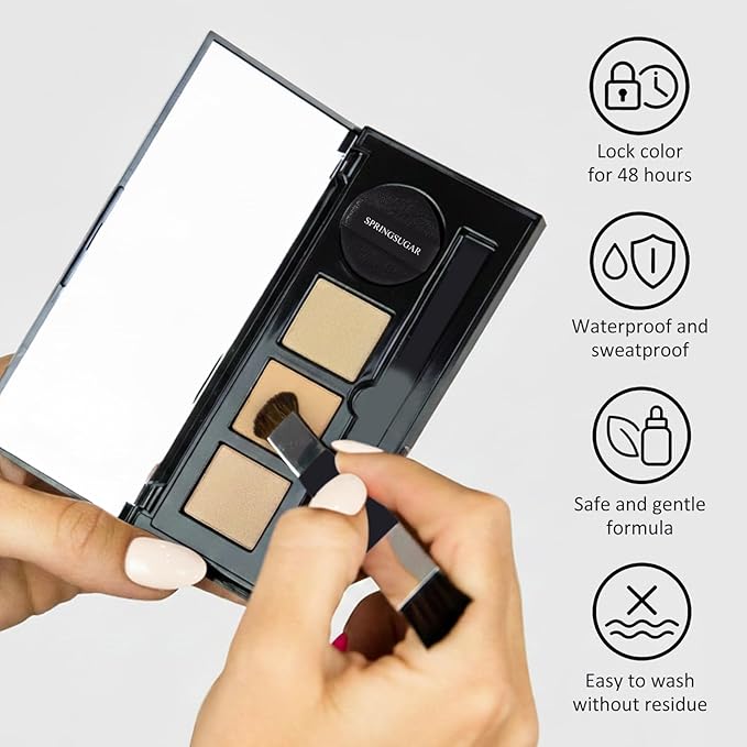 Root Touch Up Hair Color – 3 Color Blendable Hairline Powder for Gray Coverage, Root Cover Up & Thinning Edges – 48H Sweat Resistant, Natural Finish for Women & Men – Blonde