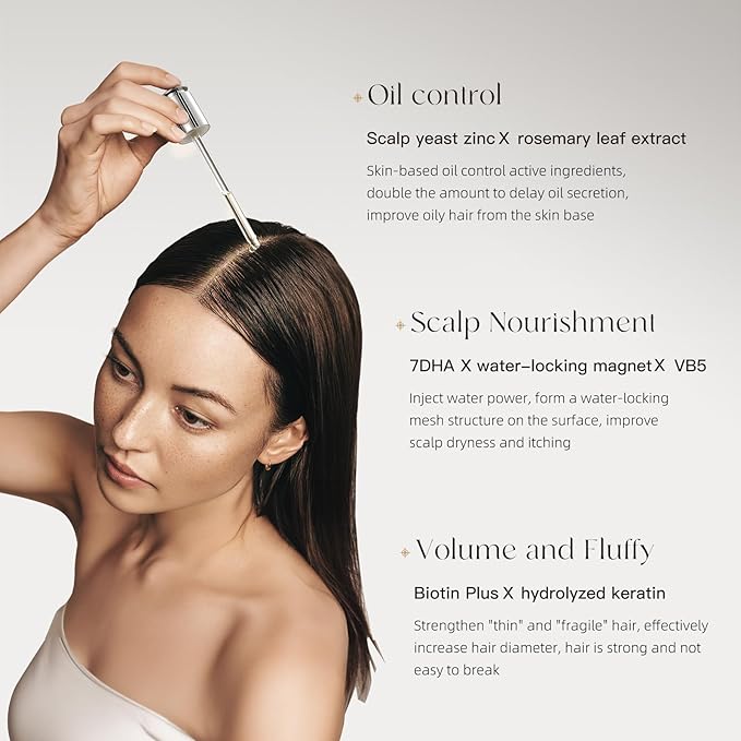 Hair Growth Serum 95 ml - Rosemary Hair Thickening Serum with Biotin, Caffeine for Hair Thinning & Shedding – Promotes Healthy Scalp, Fuller, Nourish, Strengthens Roots