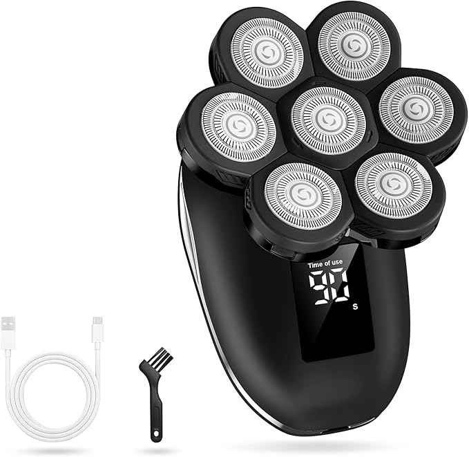 Electric Razors for Women,7D Gifts for Women,Cordless Electric Shaver with Detachable Head Wet/Dry Facial Hair Remover for Legs Painless Water Resistant (Black)