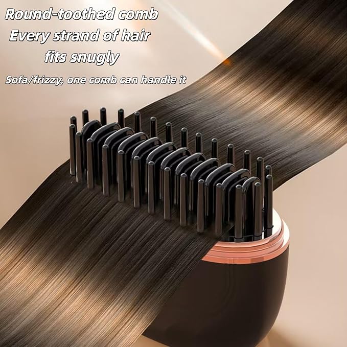 Mini Straightener, Rechargeable Portable Hair Straightener Brush, Cordless and Portable,Travel Straightene Mini,Fast Heating,Suitable for Travel (Pink)