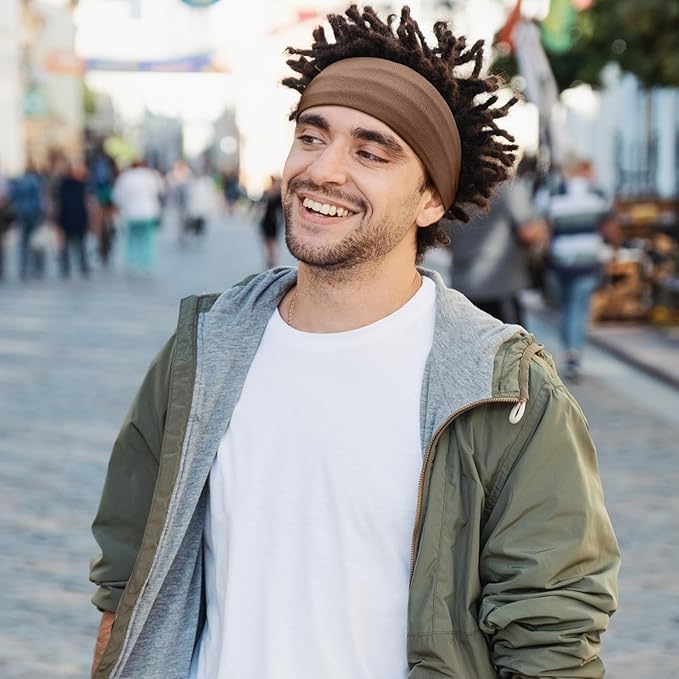 SATINIOR 6 Pcs Spandex Dreadlock Cap Dreadlock Tube Bands Unisex Men Women Elastic Hair Dreads Head Wraps Headbands for Dreads Accessories, 6 Colors(Vivid Color)