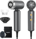 Dual Voltage Hair Dryer, High-Speed Ionic Blow Dryer for Fast Drying, Travel Compact Hair Blow Dryer with Magnetic Curly Diffuser for Home, Portable Hairdryer International 110-240V