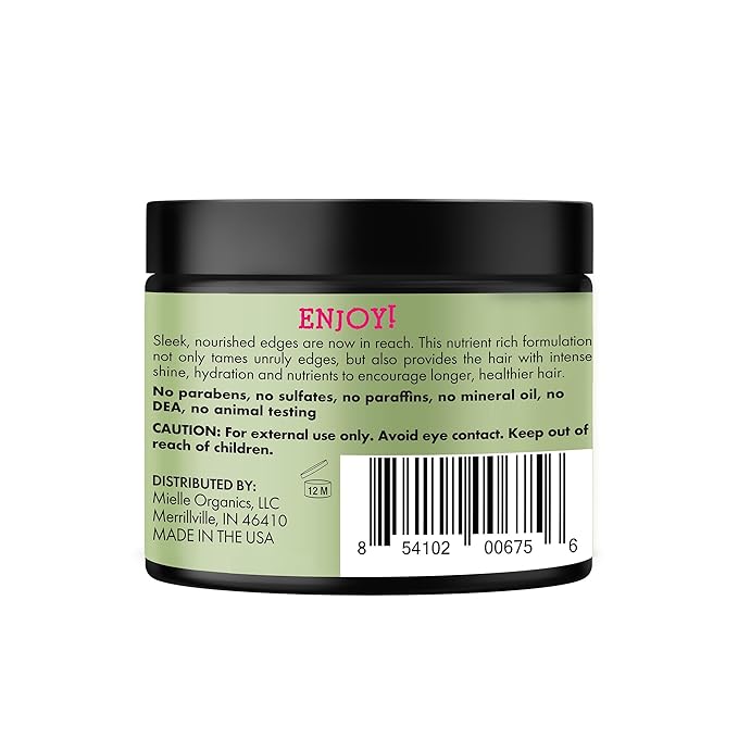 Mielle Organics Rosemary & Mint Edge Control Gel - Strong Hold Hair & Edge Gel for Women & Men - Infused with Biotin, Coconut & Babassu Oil to Encourage Longer, Healthier Hair (2 Fl Oz)
