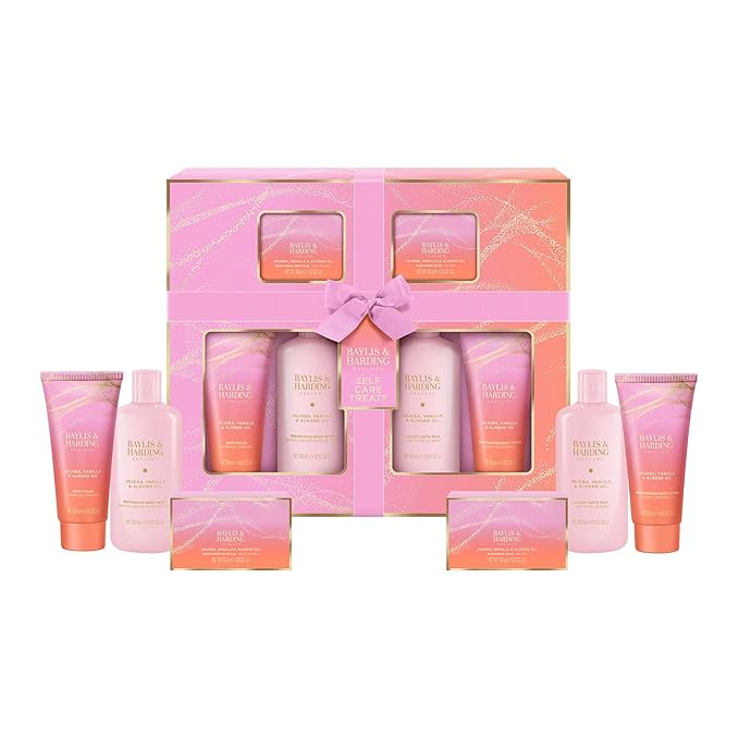 Baylis & Harding Gift Set for Women - Luxury Skin & Body Pack - Jojoba, Vanilla & Almond Oil