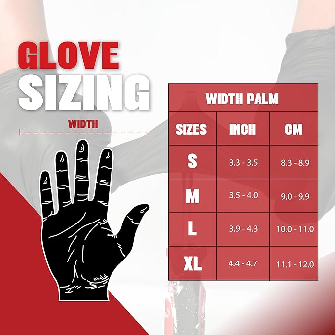 Black Synthetic Vinyl Exam Gloves Powder Free and Latex Free